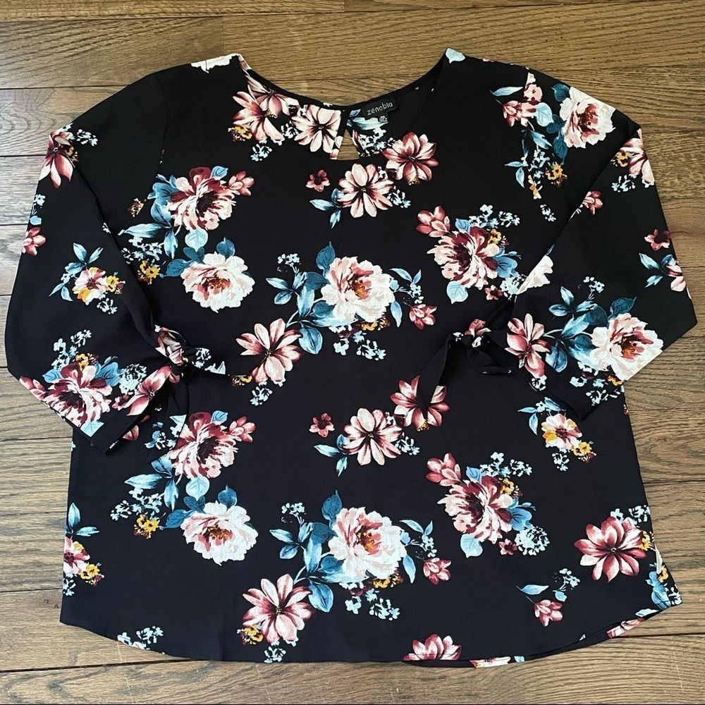 Zenobia Floral Print Blouse • size 3XL